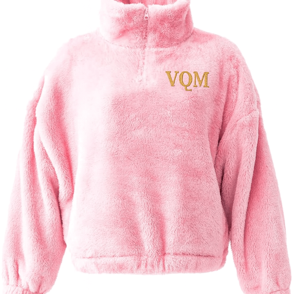 Custom Fluffy Ladies 1/4 Zip Fleece